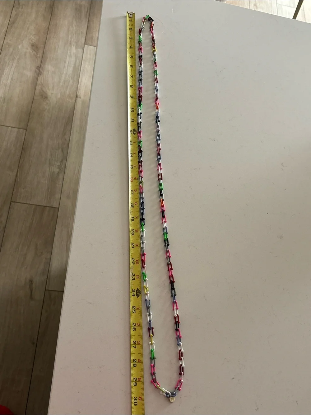 Karli Buxton Colorful Multi-Chain Link Necklace — Pink, Green, Yellow & More